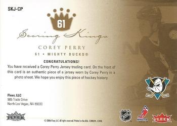 2005-06 Ultra - Scoring Kings Jerseys #SKJ-CP Corey Perry Back