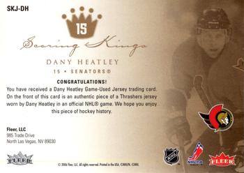 2005-06 Ultra - Scoring Kings Jerseys #SKJ-DH Dany Heatley Back