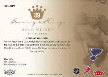 2005-06 Ultra - Scoring Kings Jerseys #SKJ-DW Doug Weight Back