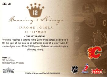 2005-06 Ultra - Scoring Kings Jerseys #SKJ-JI Jarome Iginla Back