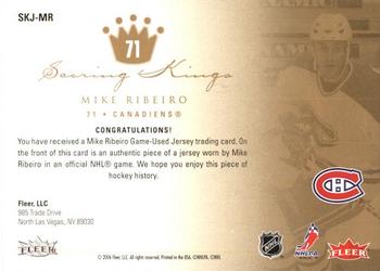 2005-06 Ultra - Scoring Kings Jerseys #SKJ-MR Mike Ribeiro Back