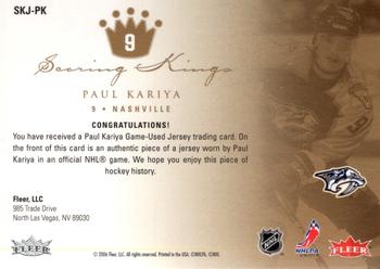 2005-06 Ultra - Scoring Kings Jerseys #SKJ-PK Paul Kariya Back