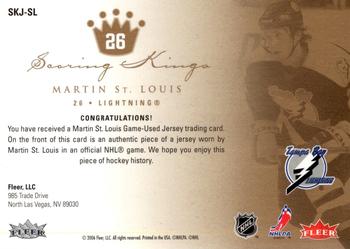 2005-06 Ultra - Scoring Kings Jerseys #SKJ-SL Martin St. Louis Back