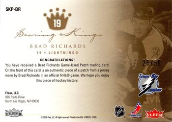 2005-06 Ultra - Scoring Kings Patches #SKP-BR Brad Richards Back