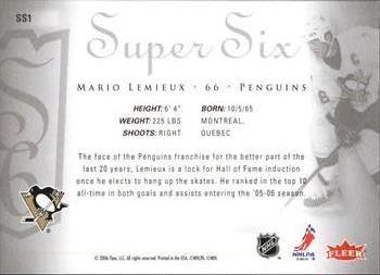 2005-06 Ultra - Super Six #SS1 Mario Lemieux Back