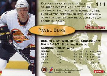 1996-97 Fleer #111 Pavel Bure Back