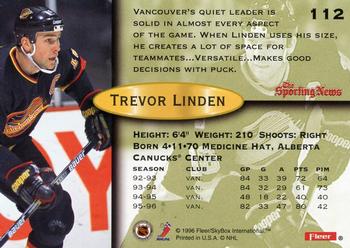 1996-97 Fleer #112 Trevor Linden Back