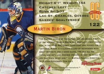 1996-97 Fleer #122 Martin Biron Back