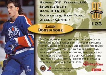 1996-97 Fleer #123 Jason Bonsignore Back