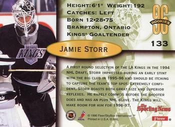 1996-97 Fleer #133 Jamie Storr Back