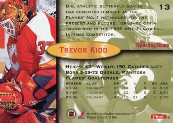 1996-97 Fleer #13 Trevor Kidd Back