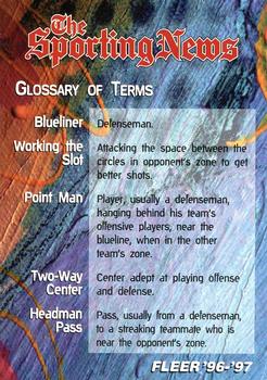 1996-97 Fleer #148 Glossary Of Terms / Checklist: 1-72 Front
