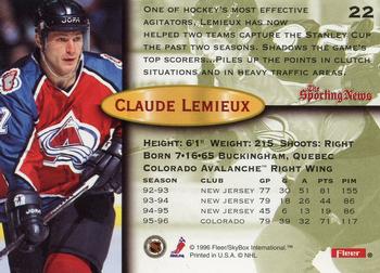1996-97 Fleer #22 Claude Lemieux Back