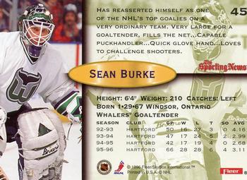 1996-97 Fleer #45 Sean Burke Back