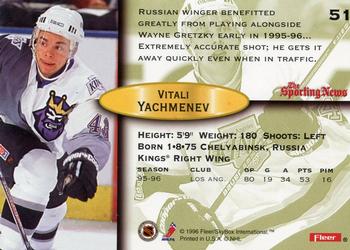 1996-97 Fleer #51 Vitali Yachmenev Back