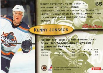 1996-97 Fleer #65 Kenny Jonsson Back