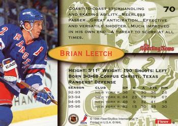 94 95 Fleer Ultra BRIAN LEETCH Conn Smythe Trophy Hockey card #7 NY Rangers