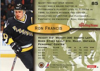 1996-97 Fleer #85 Ron Francis Back