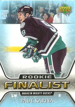 2005-06 Upper Deck - 2005-06 Upper Deck NHL All-Time Greatest Finalist #69 Paul Kariya Front