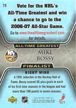2005-06 Upper Deck - 2005-06 Upper Deck NHL All-Time Greatest Finalist #79 Mike Bossy Back