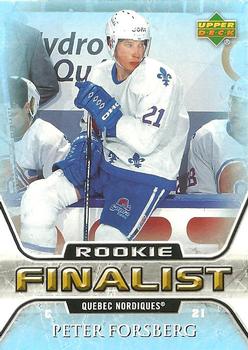 2005-06 Upper Deck - 2005-06 Upper Deck NHL All-Time Greatest Finalist #87 Peter Forsberg Front