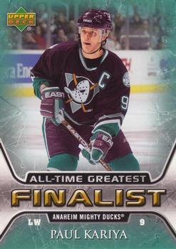 2005-06 Upper Deck - 2005-06 Upper Deck NHL All-Time Greatest Finalist #2 Paul Kariya Front