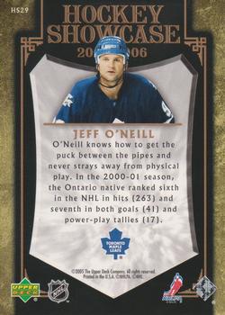 2005-06 Upper Deck - Hockey Showcase #HS29 Jeff O'Neill Back