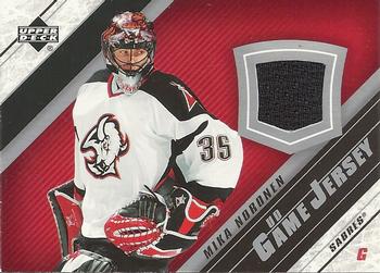 2005-06 Upper Deck - UD Game Jerseys Series Two #J2-NO Mika Noronen Front