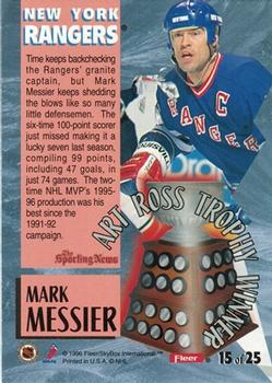 1996-97 Fleer - Art Ross Trophy #15 Mark Messier Back