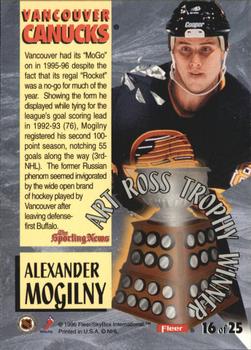 1996-97 Fleer - Art Ross Trophy #16 Alexander Mogilny Back