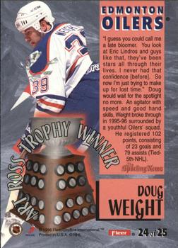 1996-97 Fleer - Art Ross Trophy #24 Doug Weight Back