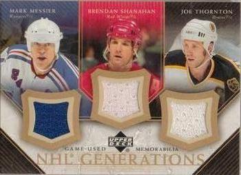 2005-06 Upper Deck - NHL Generations #T-MST Mark Messier / Brendan Shanahan / Joe Thornton Front