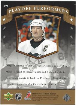 2005-06 Upper Deck - Playoff Performers #PP7 Mario Lemieux Back