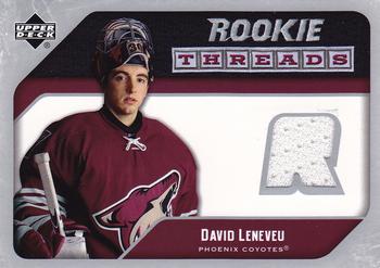 2005-06 Upper Deck - Rookie Threads #RT-DL David Leneveu Front