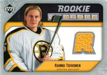 2005-06 Upper Deck - Rookie Threads #RT-HT Hannu Toivonen Front