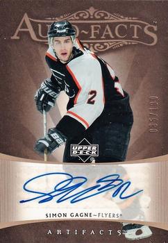2005-06 Upper Deck Artifacts - Auto Facts #AF-SG Simon Gagne Front