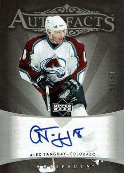 2005-06 Upper Deck Artifacts - Auto Facts Silver #AF-AT Alex Tanguay Front