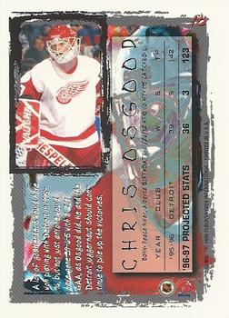 1996-97 Fleer NHL Picks #10 Chris Osgood Back