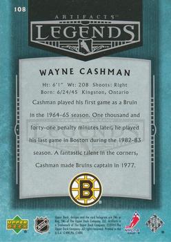 2005-06 Upper Deck Artifacts - Blue #108 Wayne Cashman Back