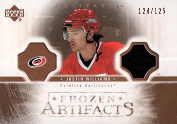 2005-06 Upper Deck Artifacts - Frozen Artifacts Copper #FA-JW Justin Williams Front