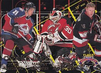 1996-97 Fleer NHL Picks - Dream Lines #3 Peter Forsberg / Martin Brodeur / Daniel Alfredsson Front