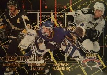1996-97 Fleer NHL Picks - Dream Lines #6 Jaromir Jagr / Dominik Hasek / Roman Hamrlik Front