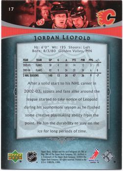 2005-06 Upper Deck Artifacts - Green #17 Jordan Leopold Back