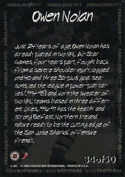 1996-97 Fleer NHL Picks - Fabulous 50 #34 Owen Nolan Back