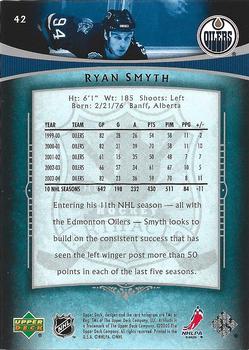 2005-06 Upper Deck Artifacts - Pewter #42 Ryan Smyth Back