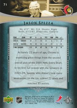 2005-06 Upper Deck Artifacts - Pewter #71 Jason Spezza Back