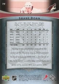 2005-06 Upper Deck Artifacts - Pewter #79 Shane Doan Back