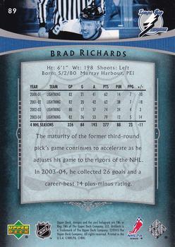 2005-06 Upper Deck Artifacts - Pewter #89 Brad Richards Back