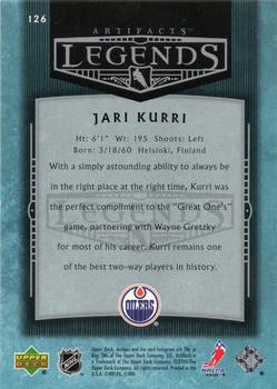 2005-06 Upper Deck Artifacts - Pewter #126 Jari Kurri Back