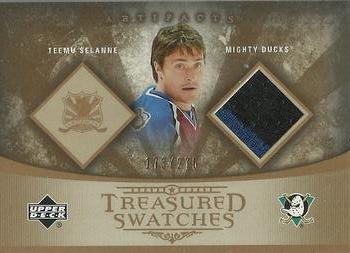 2005-06 Upper Deck Artifacts - Treasured Swatches #TS-TS Teemu Selanne Front
